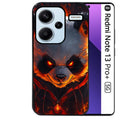 Coque noire taperso pour Redmi Note 13 PRO PLUS 5G avec motif panda very angry protection antichoc personnalisée