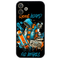 Coque noire taperso pour OPPO A5 PRO 4G et 5G avec motif skate board protection antichoc personnalisée