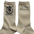 Chaussettes personnalisée paillettes doré motif maman magique