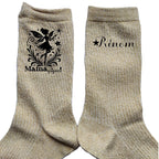 Chaussettes personnalisée paillettes doré motif maman magique