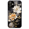 Coque noire taperso pour OPPO A5 PRO 4G et 5G avec motif fleur blanche protection antichoc personnalisée