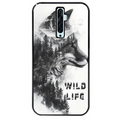 Coque noire taperso pour OPPO Reno 2 et 2Z avec motif renard fox wild protection antichoc personnalisée