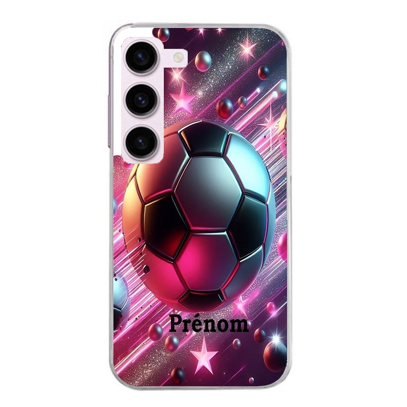 Coque taperso pour Galaxy A13 4G et 5G A23 A53 avec motif foot etoile personnalisee protection antichoc personnalisée