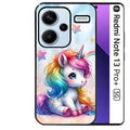 Coque noire taperso pour Redmi Note 13 PRO PLUS 5G avec motif licorne et etoiles protection antichoc personnalisée