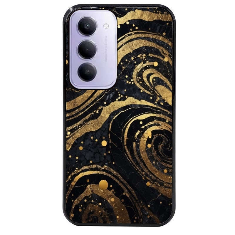 Coque noire taperso pour Redmi 15 4G et 5G avec motif marbre noir protection antichoc personnalisée