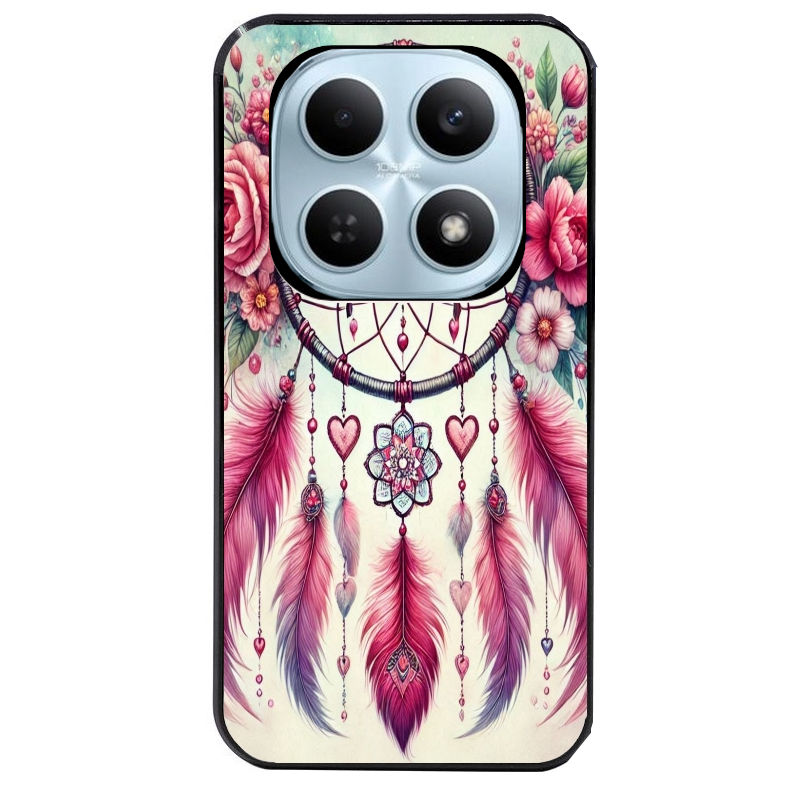 Coque noire taperso pour POCO M8 5G et PRO 5G avec motif dreamcatcher et papillon protection antichoc personnalisée