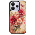 Coque noire taperso pour Redmi Note 14 et PRO PLUS 4G 5G avec motif coeur et fleur personnalisee protection antichoc personnalisée