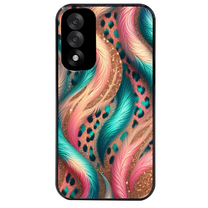Coque noire taperso pour OnePlus Nord 5 avec motif effet fourrure leopard 2 protection antichoc personnalisée