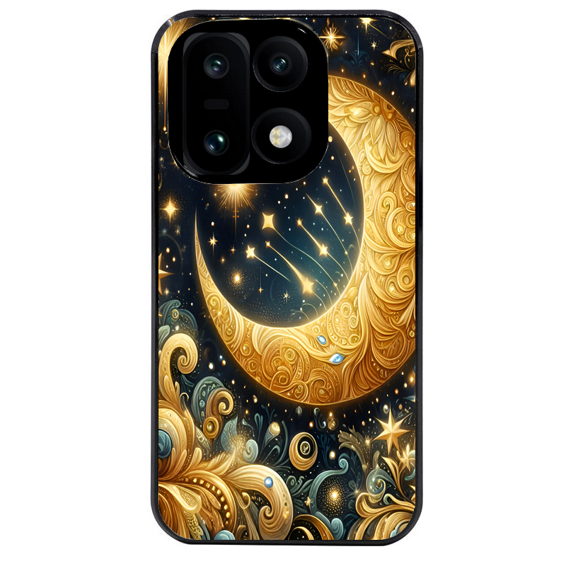 Coque noire taperso pour OnePlus 15 avec motif lune astre protection antichoc personnalisée