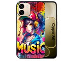 Coque noire taperso pour OPPO A6 A6X 4G et 5G avec motif anime manga et music protection antichoc personnalisée