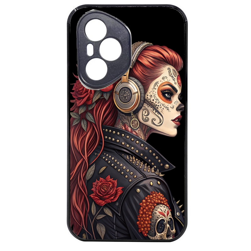 Coque noire taperso pour Honor 400 et Lite Pro Smart avec motif tete de mort rock protection antichoc personnalisée