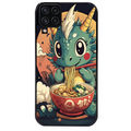 Coque noire taperso pour galaxy A22 A32 A52 A52S 4G 5G  avec motif dragon ramen 1 protection antichoc personnalisée