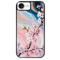 Coque noire taperso pour Iphone 17 17E AIR MAX PRO avec motif marbre fleur cerisier protection antichoc personnalisée