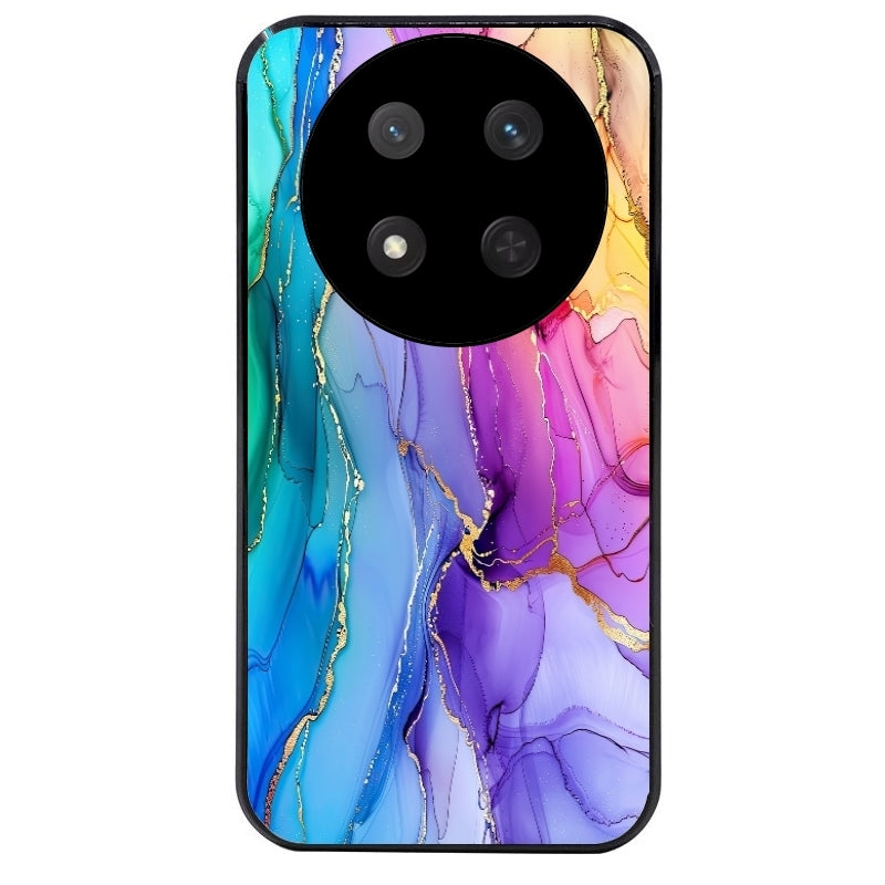 Coque noire taperso pour Magic 7 LITE et PRO avec motif marbre tie dye protection antichoc personnalisée