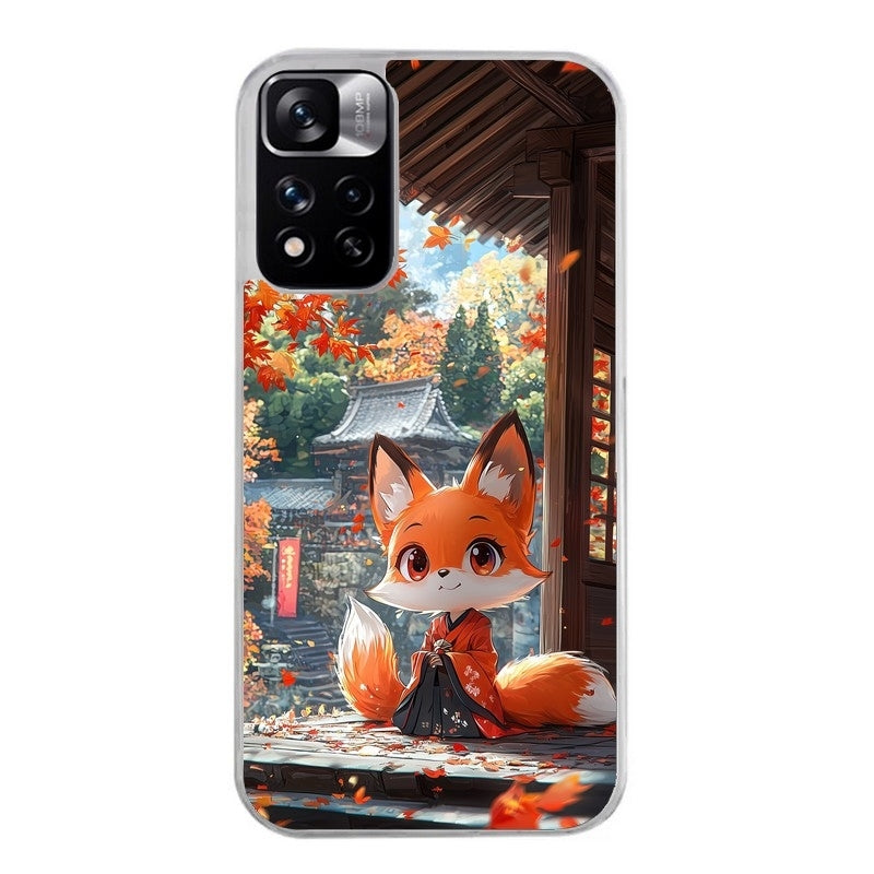 Coque taperso pour Redmi Note 12 4G 5G PRO 4G avec motif renard et fox anime protection antichoc personnalisée