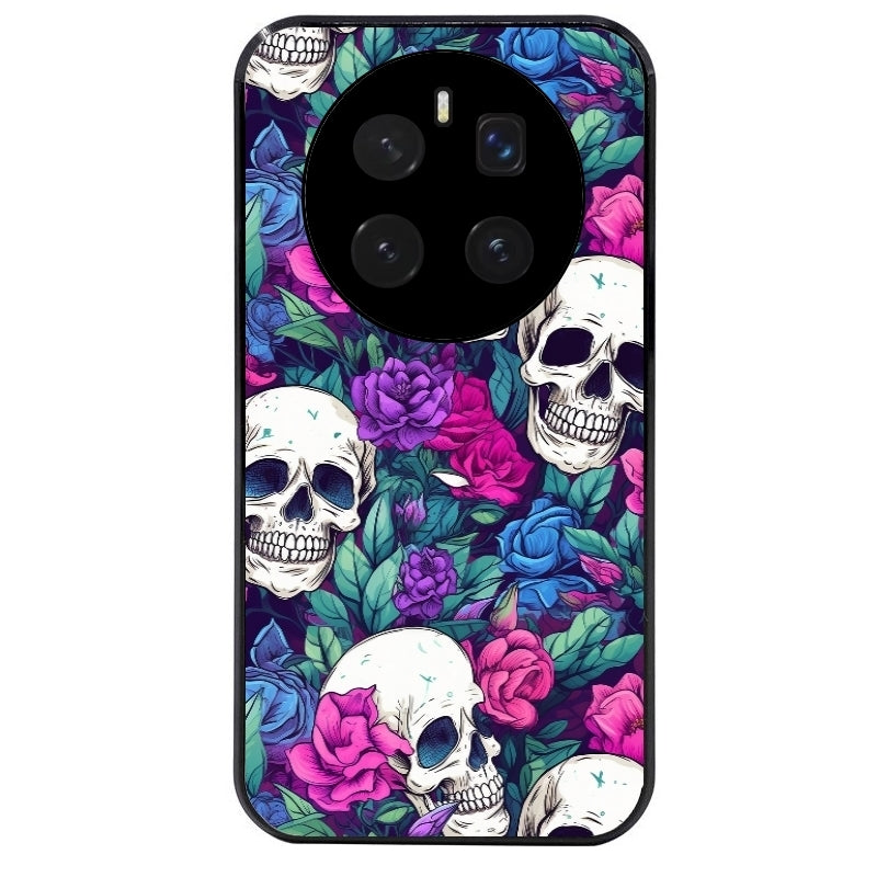 Coque noire taperso pour Magic 7 LITE et PRO avec motif tete de mort violet protection antichoc personnalisée