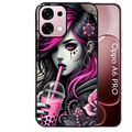 Coque noire taperso pour OPPO A6 PRO 4G et 5G avec motif anime et gothic boba protection antichoc personnalisée