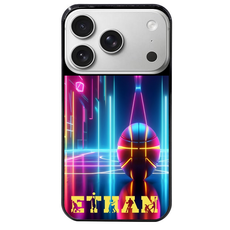 Coque noire taperso pour Iphone 17 17E AIR MAX PRO avec motif basket electro personnalisee protection antichoc personnalisée
