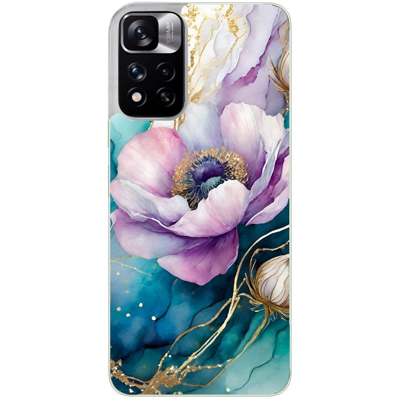 Coque taperso pour Redmi Note 12 4G 5G PRO 4G avec motif marbre fleur protection antichoc personnalisée