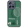 Coque noire taperso pour Moto Edge 60 et Neo Fusion Pro avec motif badminton sport personnalise protection antichoc personnalisée