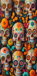 Tête de mort multi orange