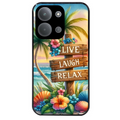 Coque noire taperso pour Redmi 15C 4G et 5G avec motif tropical vacances protection antichoc personnalisée