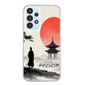 Coque taperso pour Galaxy A13 4G et 5G A23 A53 avec motif samourai et temple personnalisee protection antichoc personnalisée