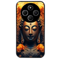 Coque noire taperso pour POCO C75 avec motif bouddha et fleur protection antichoc personnalisée