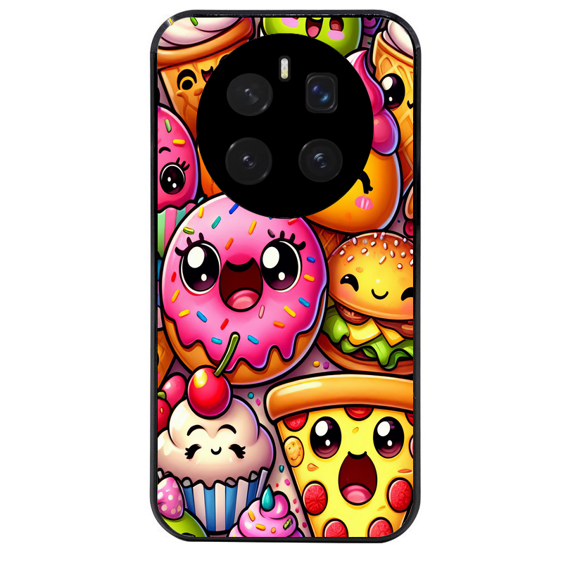Coque noire taperso pour Magic 7 LITE et PRO avec motif anime donut kawaii protection antichoc personnalisée