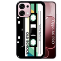Coque noire taperso pour OPPO A6 PRO 4G et 5G personnalisable avec motif cassette vintage protection antichoc personnalisée