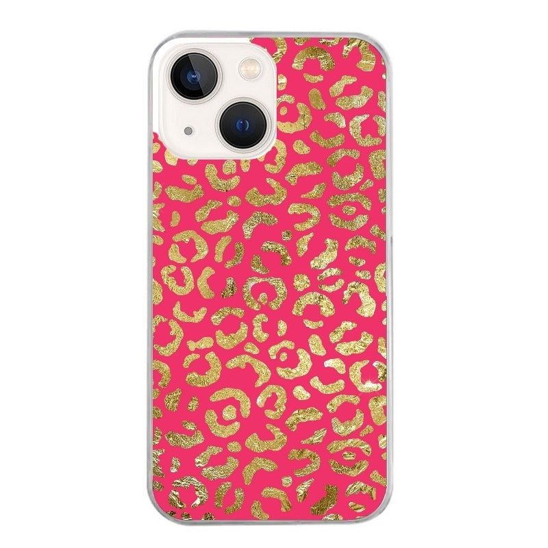 Coque taperso pour Iphone 15 et PRO PLUS PRO MAX avec motif leopard fuschia protection antichoc personnalisée