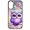Coque noire taperso pour POCO C71 4G avec motif chouette violette protection antichoc personnalisée