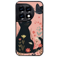 Coque noire taperso pour OnePlus 11 et 12 avec motif chat papillon 2 protection antichoc personnalisée