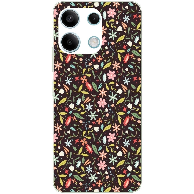 Coque taperso pour POCO M6 PRO 4G avec motif petites feurs multicolores protection antichoc personnalisée