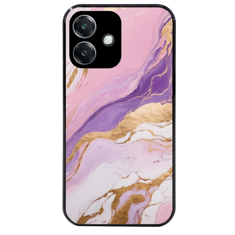 Coque noire taperso pour OPPO A40 avec motif marbre violet protection antichoc personnalisée