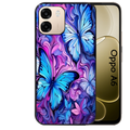 Coque noire taperso pour OPPO A6 A6X 4G et 5G avec motif papillon violet uv protection antichoc personnalisée
