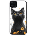 Coque noire taperso pour galaxy A22 A32 A52 A52S 4G 5G  avec motif chat eyes protection antichoc personnalisée
