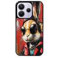 Coque noire taperso pour Redmi Note 14 et PRO PLUS 4G 5G avec motif lapin tag protection antichoc personnalisée