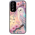 Coque noire taperso pour OnePlus Nord 5 avec motif chouette cerisier protection antichoc personnalisée