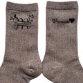 Chaussettes personnalisée paillettes bronze motif mamie magnifique