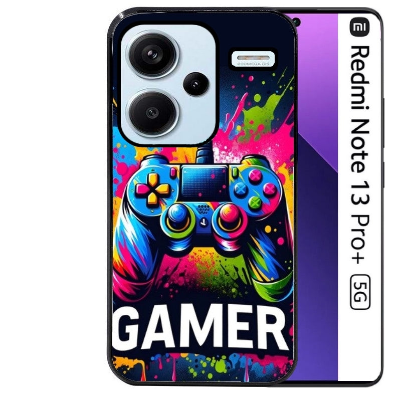 Coque noire taperso pour Redmi Note 13 PRO PLUS 5G avec motif gamer protection antichoc personnalisée