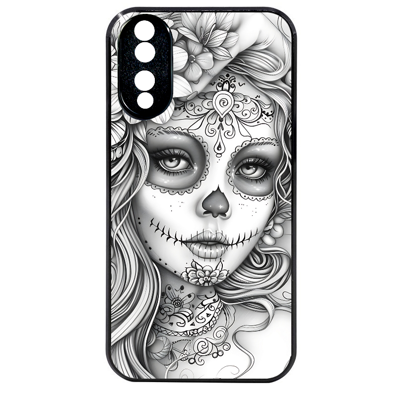 Coque noire taperso pour Honor 70 LITE 90 et LITE avec motif mort calavera tatoo protection antichoc personnalisée