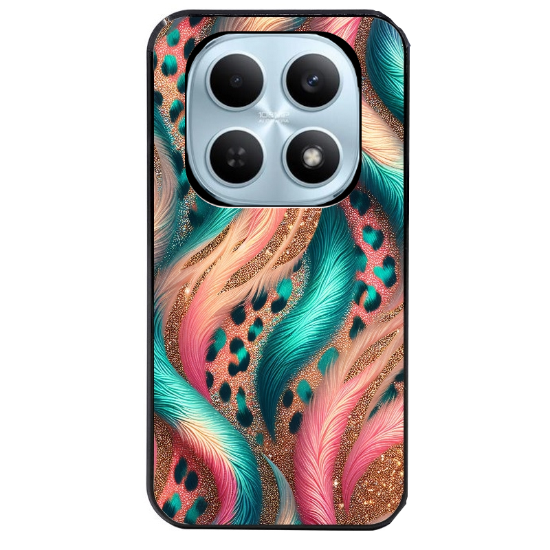 Coque noire taperso pour POCO M8 5G et PRO 5G avec motif effet fourrure leopard 2 protection antichoc personnalisée