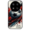 Coque noire taperso pour Magic 7 LITE et PRO avec motif ballon foot avec prenom protection antichoc personnalisée