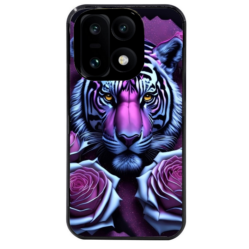 Coque noire taperso pour OnePlus 15 avec motif tigre uv style manga protection antichoc personnalisée