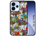 Coque noire taperso pour OPPO Reno 15 et F FS 5G avec motif tag et graffiti protection antichoc personnalisée