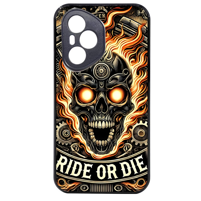 Coque noire taperso pour Honor 400 et Lite Pro Smart avec motif tete de mort flamme protection antichoc personnalisée