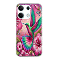 Coque taperso pour POCO X6 5G avec motif colibri et fleurs protection antichoc personnalisée