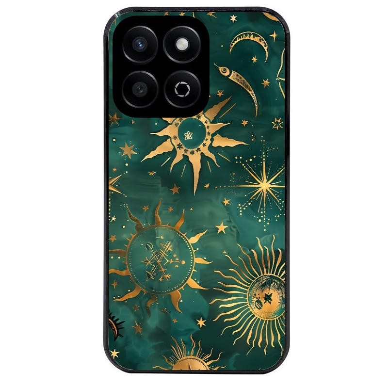Coque noire taperso pour Honor 70 LITE 90 et LITE avec motif lune et astro protection antichoc personnalisée