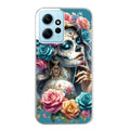 Coque taperso pour Redmi Note 12 4G 5G PRO 4G avec motif tete de mort calavera bleu protection antichoc personnalisée